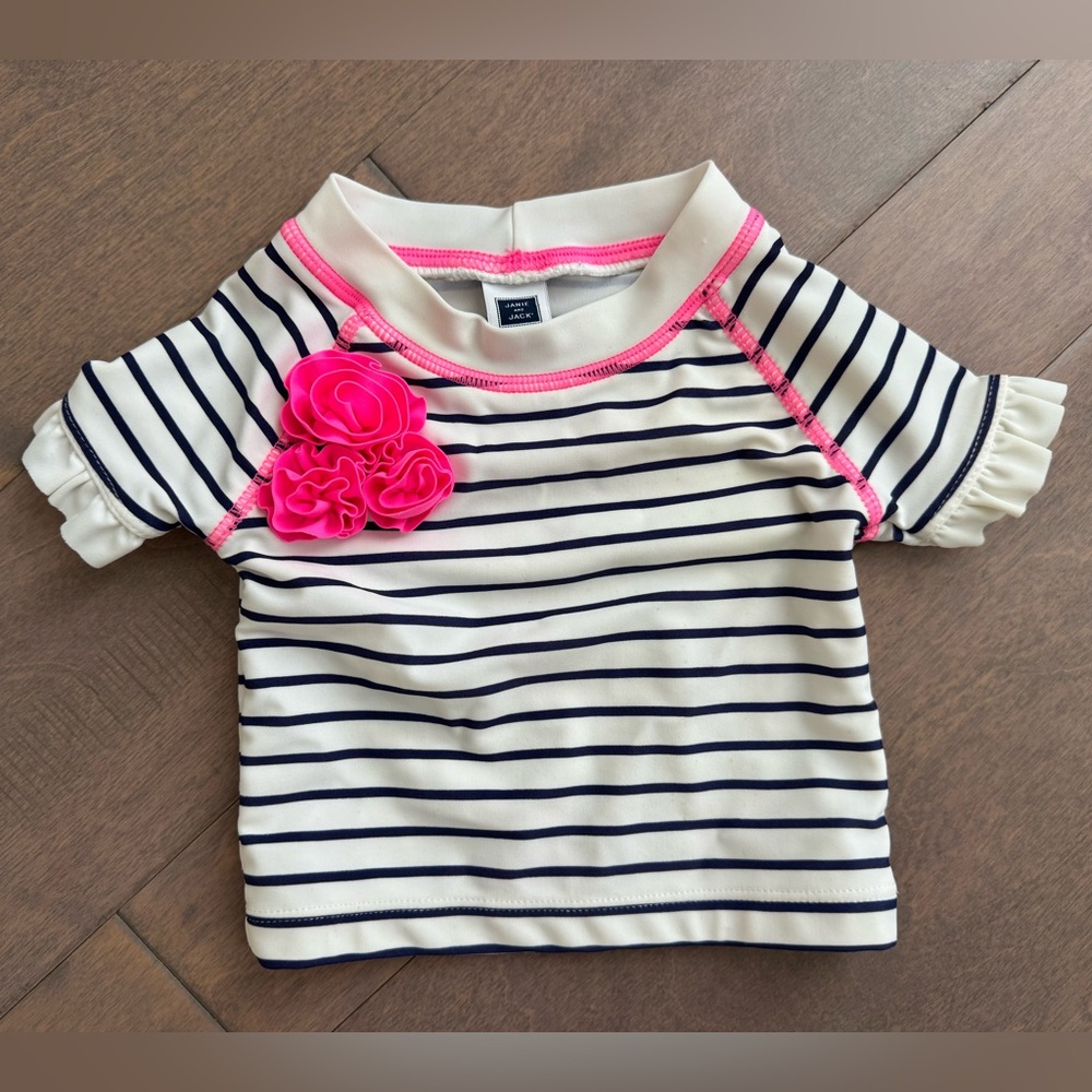 Janie and Jack Stripped Rash Guard
